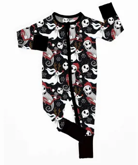 [Pre Order] Merry & Bright Christmas Town - Bamboo Zippy Romper (EST SHIP LATE OCT)