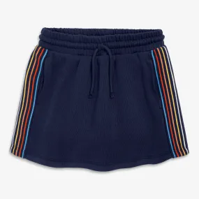 Rainbow trim drawstring pocket skort