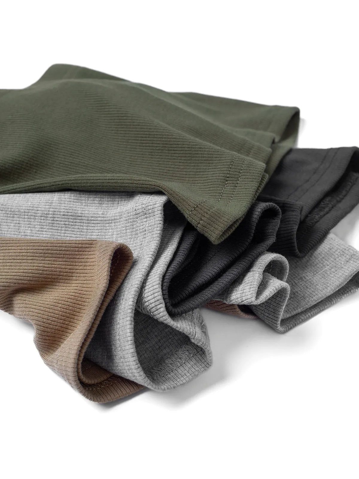Ribbed Biker Short - Dark Moss