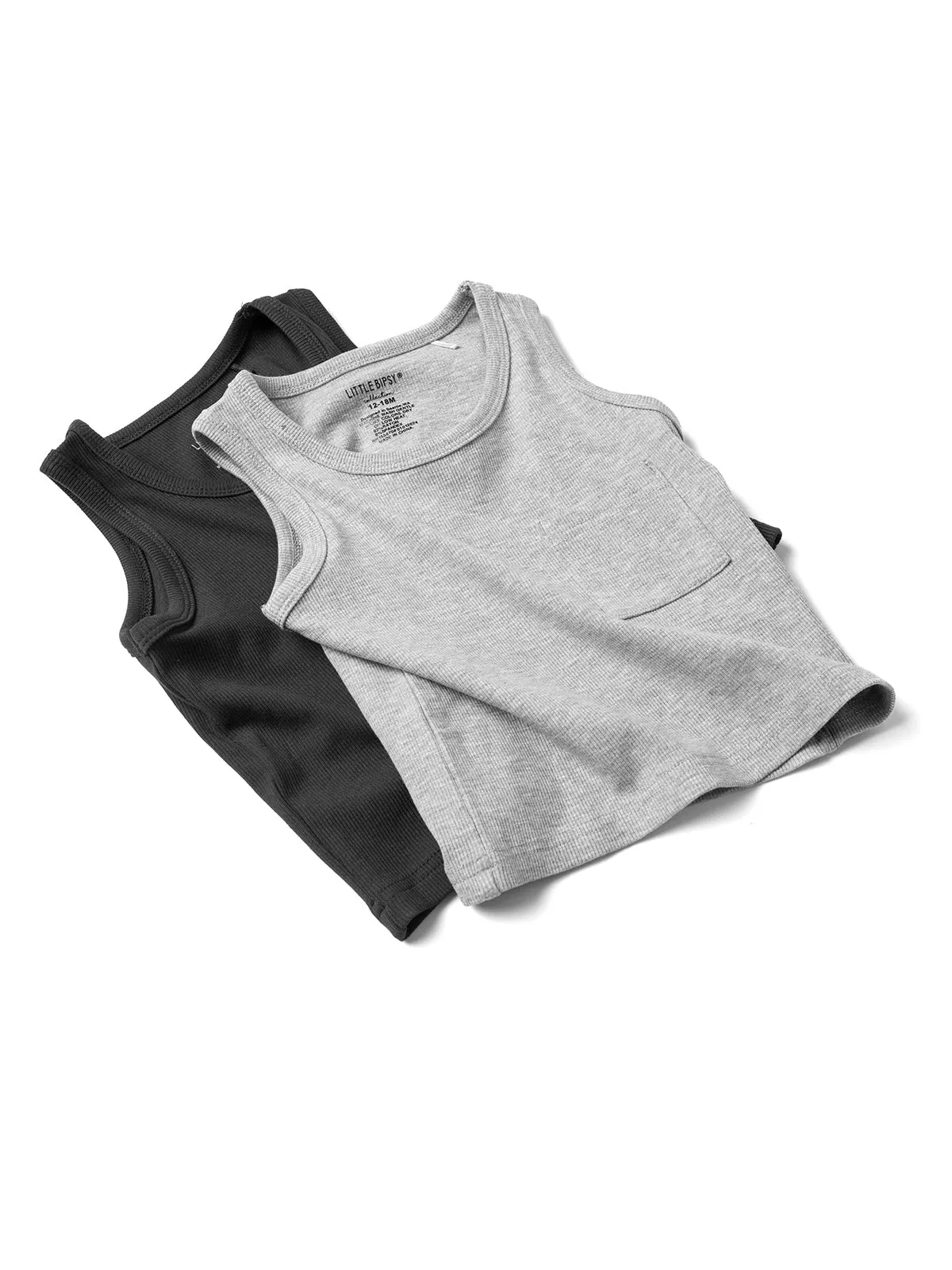 Ribbed Tank - Charcoal