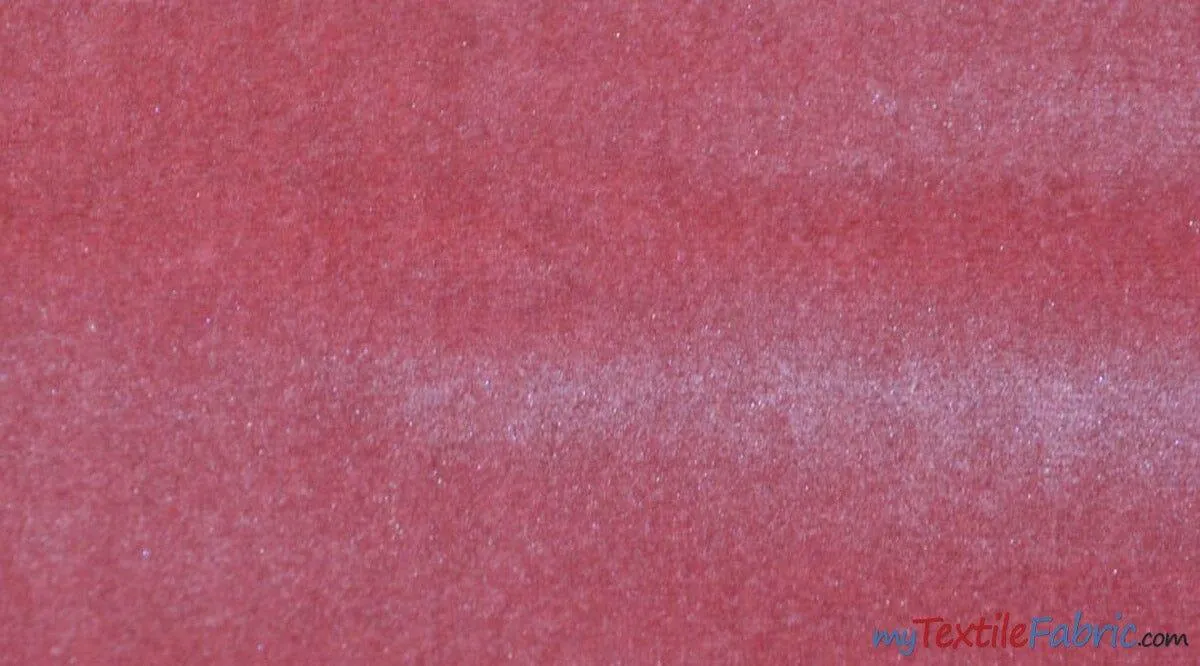 Royal Velvet Fabric | Soft and Plush Non Stretch Velvet Fabric | 60" Wide | Apparel, Decor, Drapery and Upholstery Weight | Multiple Colors | Continuous Yards |