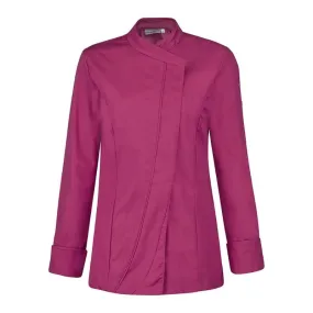 Saffron Women's Kitchen Coat Long Sleeve Fuchsia - LAFONT