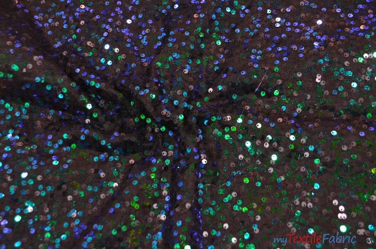Sequins Taffeta Fabric by the Yard | Glitz Sequins Taffeta Fabric | Raindrop Sequins | 54" Wide | Tablecloths, Runners, Dresses, Apparel |