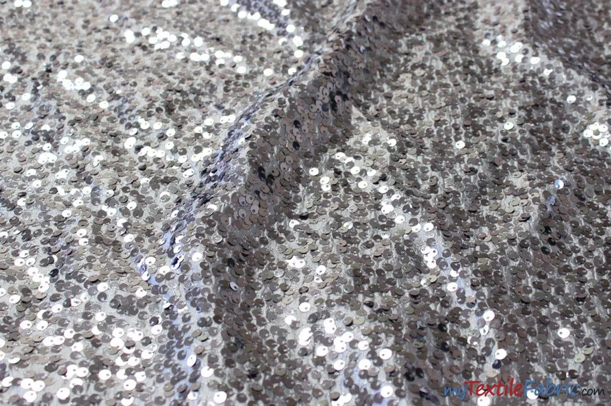 Sequins Taffeta Fabric by the Yard | Glitz Sequins Taffeta Fabric | Raindrop Sequins | 54" Wide | Tablecloths, Runners, Dresses, Apparel |