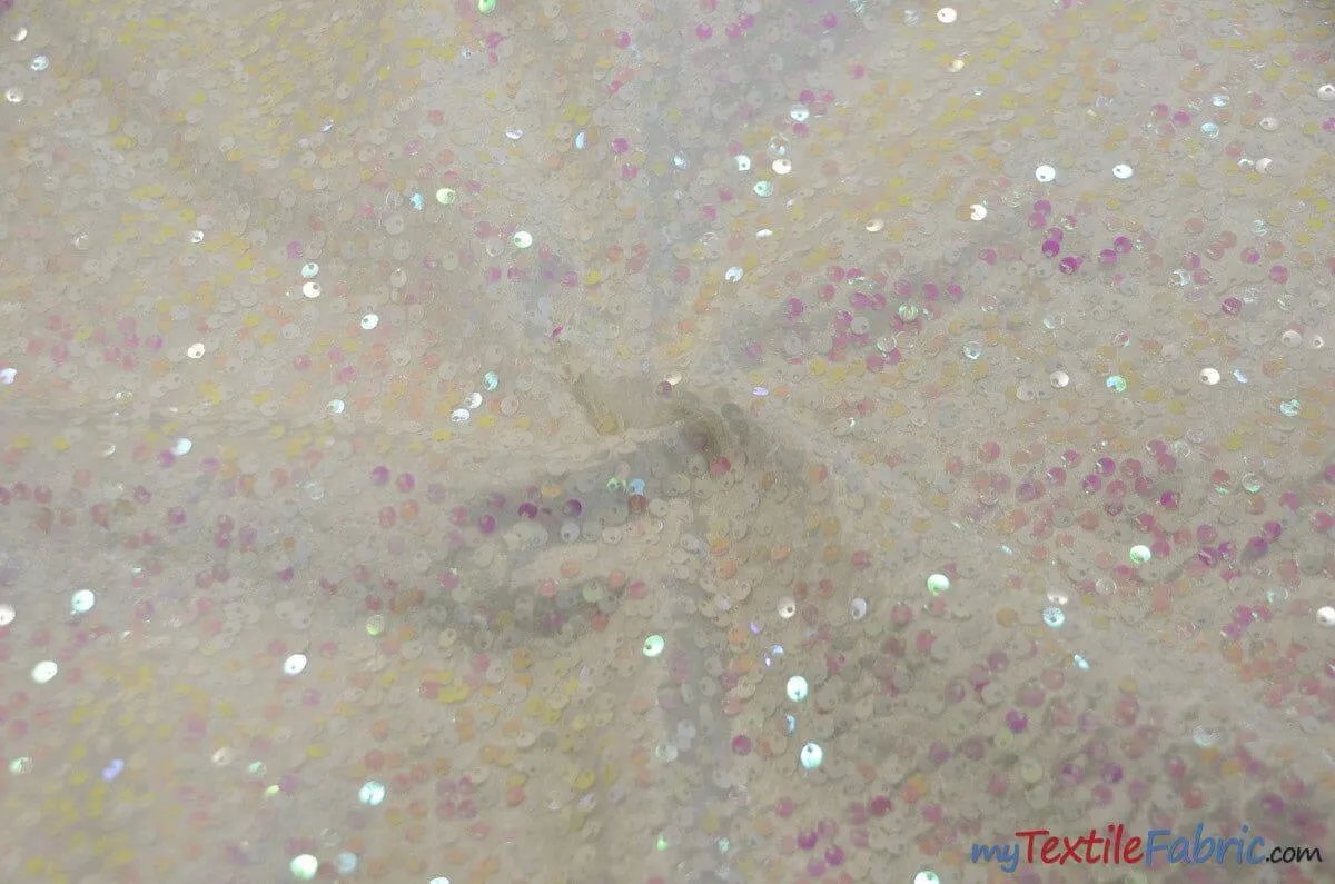 Sequins Taffeta Fabric by the Yard | Glitz Sequins Taffeta Fabric | Raindrop Sequins | 54" Wide | Tablecloths, Runners, Dresses, Apparel |