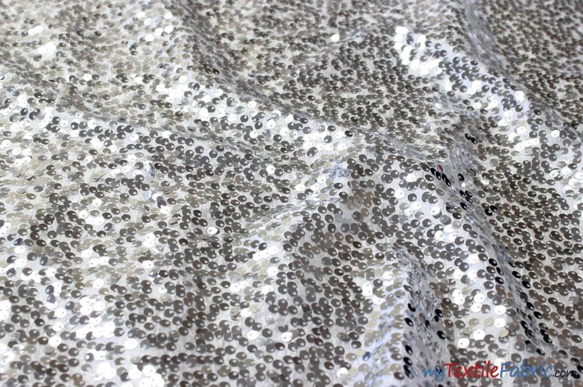 Sequins Taffeta Fabric by the Yard | Glitz Sequins Taffeta Fabric | Raindrop Sequins | 54" Wide | Tablecloths, Runners, Dresses, Apparel |