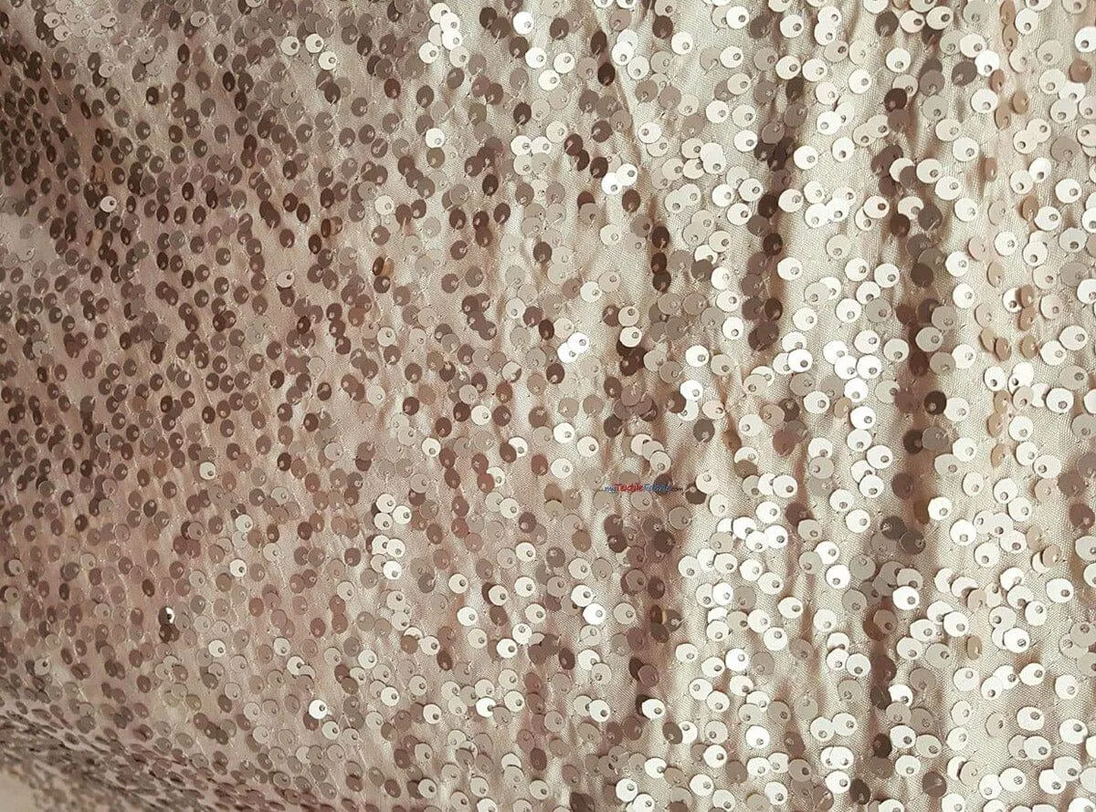 Sequins Taffeta Fabric by the Yard | Glitz Sequins Taffeta Fabric | Raindrop Sequins | 54" Wide | Tablecloths, Runners, Dresses, Apparel |