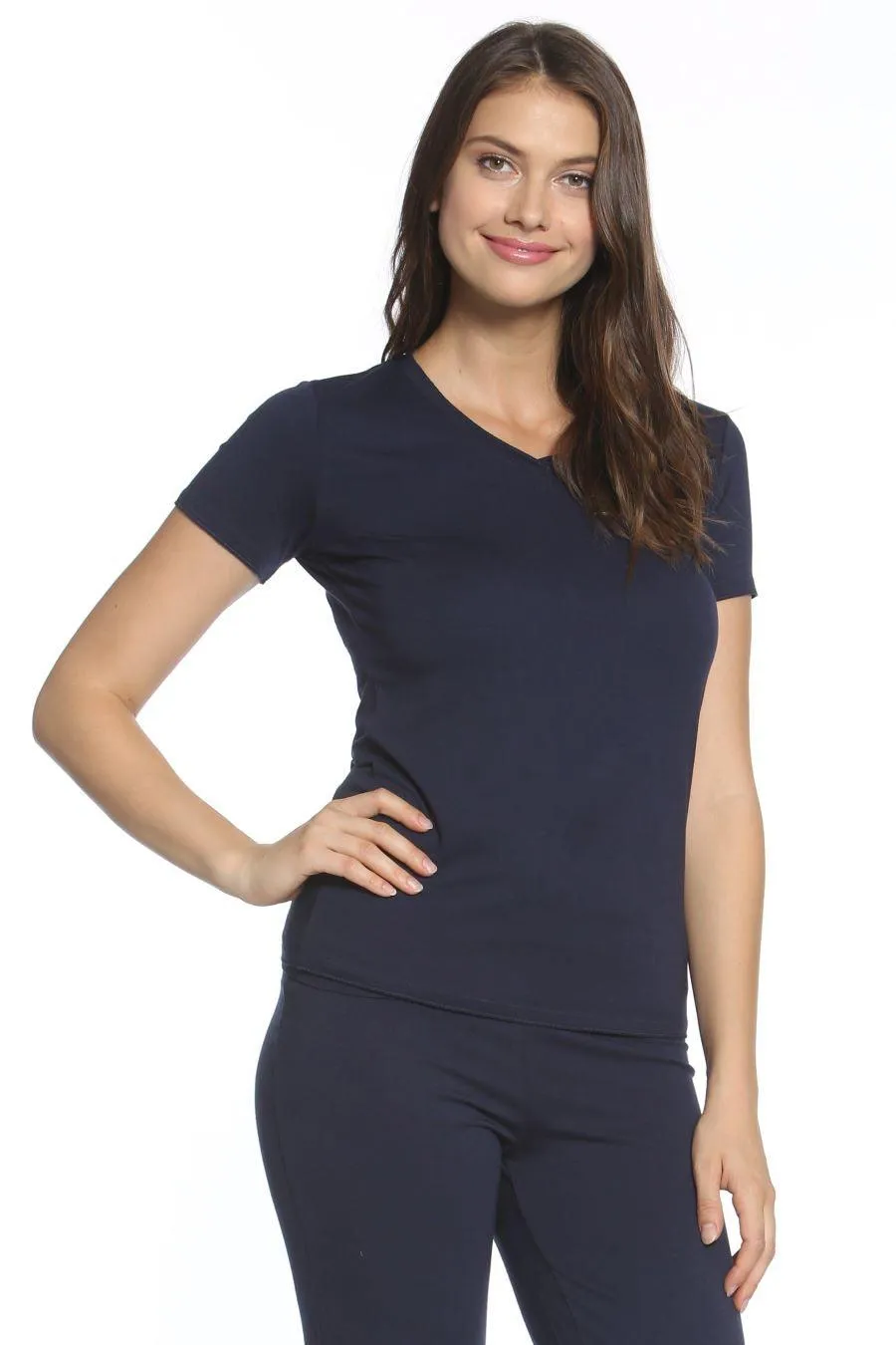 Short Sleeve V Neck Tee
