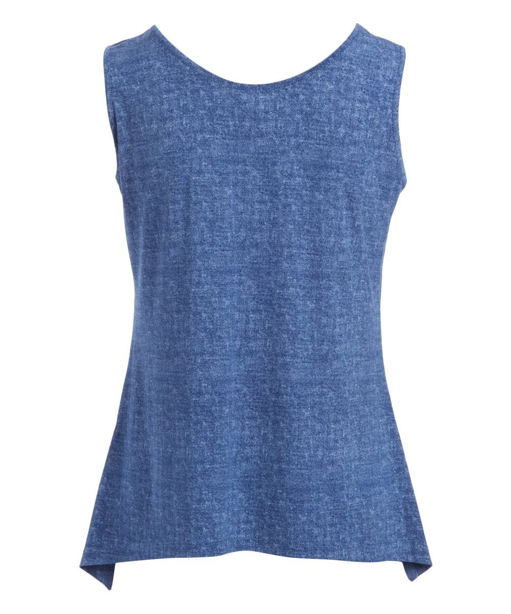 Side Slit Tank Denim (Short)