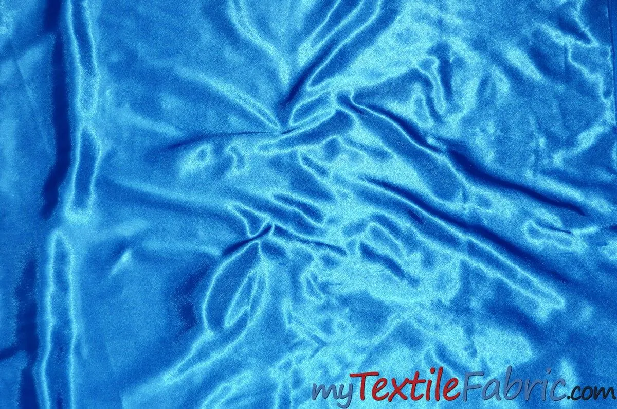 Stretch Charmeuse Satin Fabric | Soft Silky Satin Fabric | 96% Polyester 4% Spandex | Multiple Colors | Wholesale Bolt |