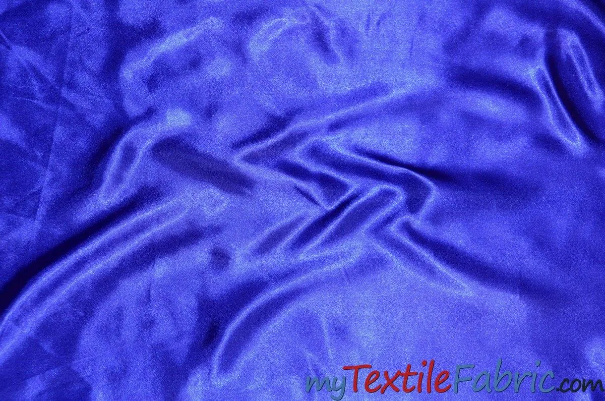 Stretch Charmeuse Satin Fabric | Soft Silky Satin Fabric | 96% Polyester 4% Spandex | Multiple Colors | Wholesale Bolt |