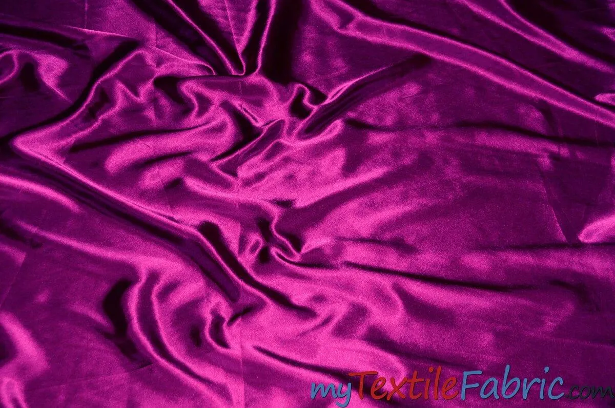 Stretch Charmeuse Satin Fabric | Soft Silky Satin Fabric | 96% Polyester 4% Spandex | Multiple Colors | Wholesale Bolt |