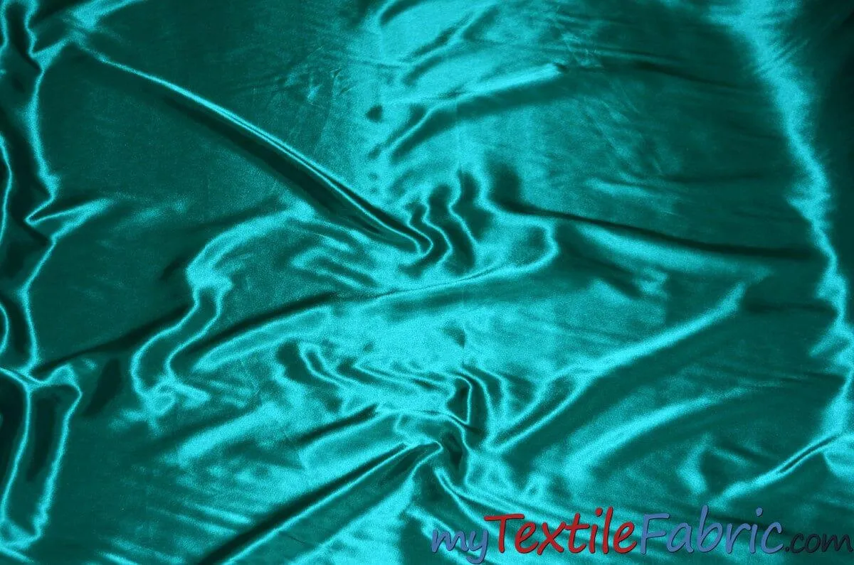 Stretch Charmeuse Satin Fabric | Soft Silky Satin Fabric | 96% Polyester 4% Spandex | Multiple Colors | Wholesale Bolt |