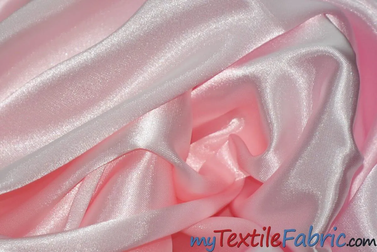 Stretch Charmeuse Satin Fabric | Soft Silky Satin Fabric | 96% Polyester 4% Spandex | Multiple Colors | Wholesale Bolt |