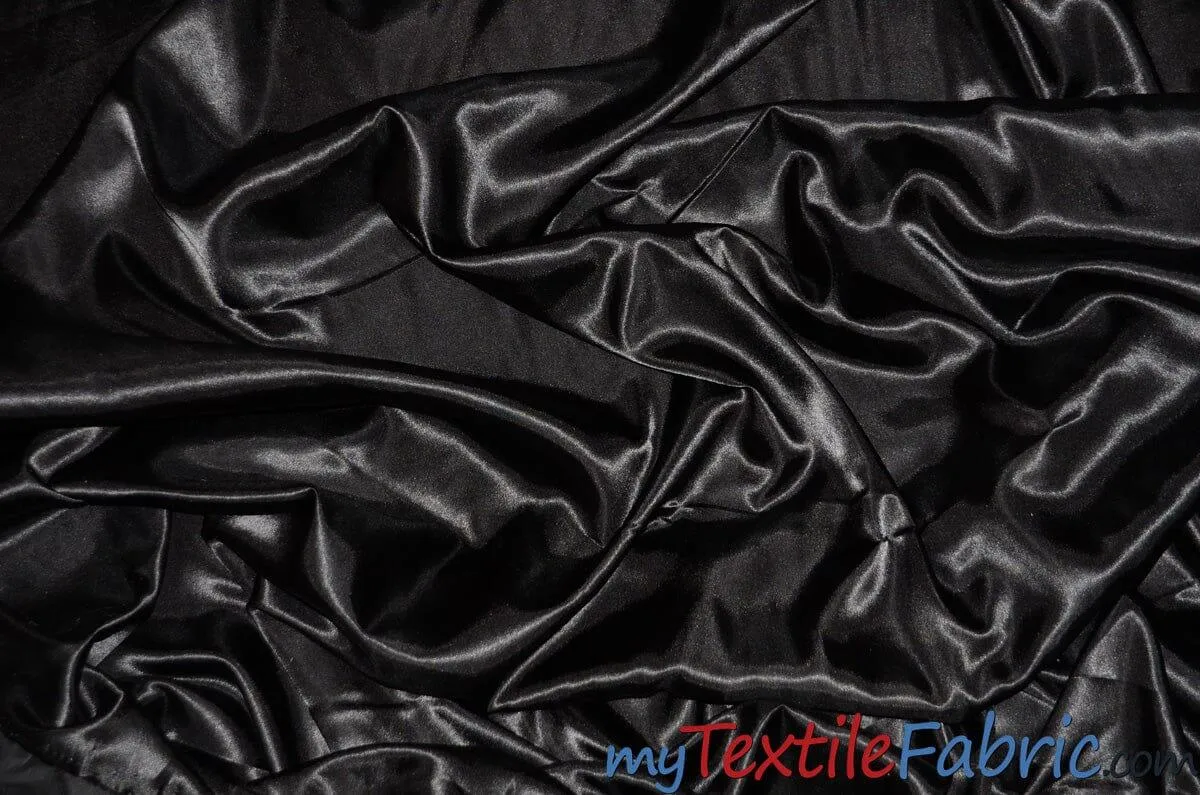 Stretch Charmeuse Satin Fabric | Soft Silky Satin Fabric | 96% Polyester 4% Spandex | Multiple Colors | Wholesale Bolt |