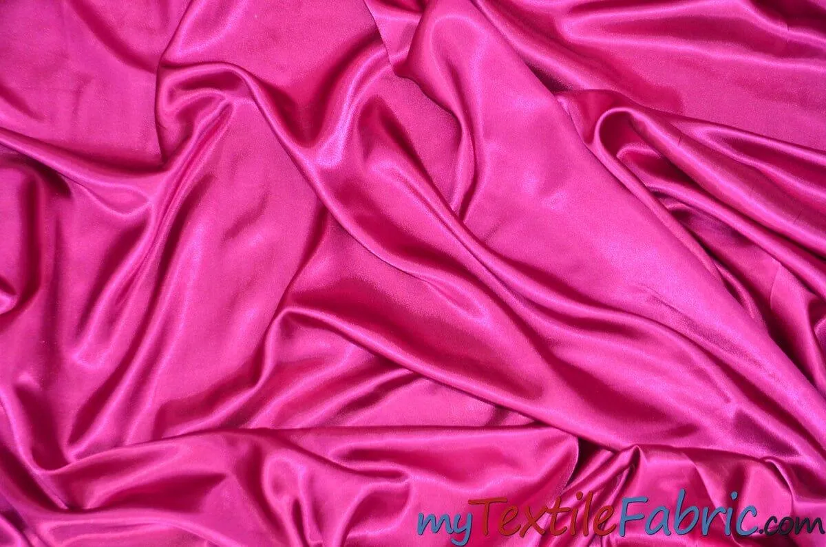 Stretch Charmeuse Satin Fabric | Soft Silky Satin Fabric | 96% Polyester 4% Spandex | Multiple Colors | Wholesale Bolt |