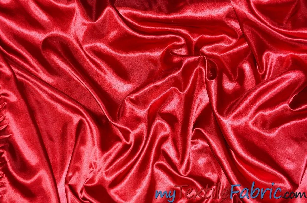 Stretch Charmeuse Satin Fabric | Soft Silky Satin Fabric | 96% Polyester 4% Spandex | Multiple Colors | Wholesale Bolt |