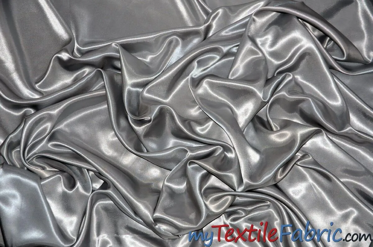 Stretch Charmeuse Satin Fabric | Soft Silky Satin Fabric | 96% Polyester 4% Spandex | Multiple Colors | Wholesale Bolt |
