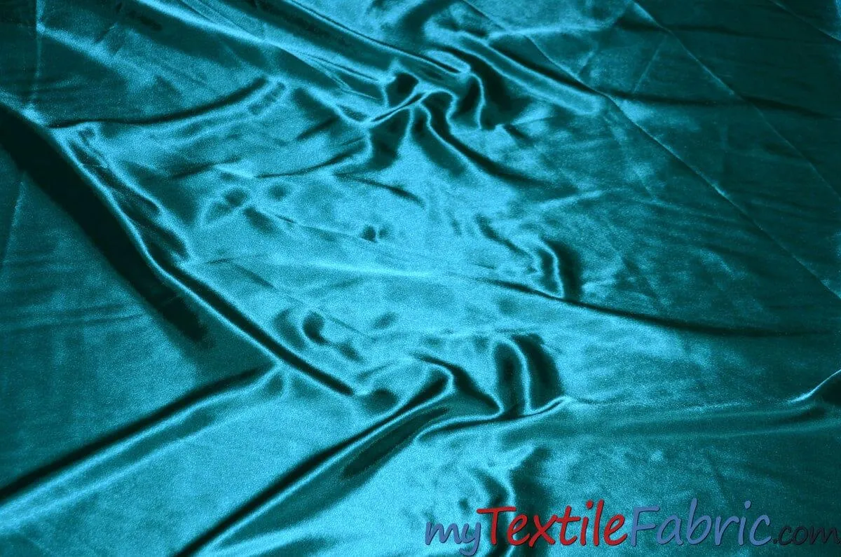 Stretch Charmeuse Satin Fabric | Soft Silky Satin Fabric | 96% Polyester 4% Spandex | Multiple Colors | Wholesale Bolt |