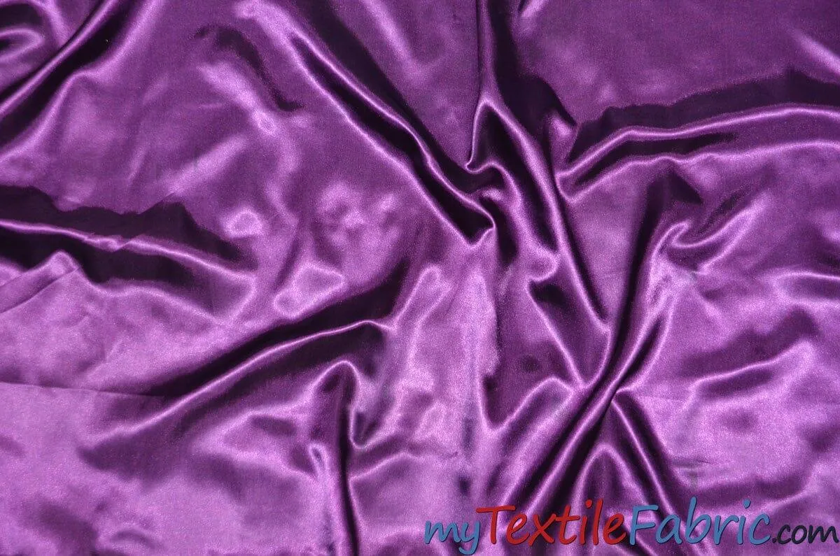 Stretch Charmeuse Satin Fabric | Soft Silky Satin Fabric | 96% Polyester 4% Spandex | Multiple Colors | Wholesale Bolt |