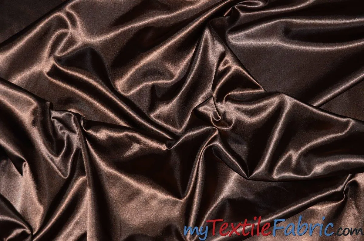 Stretch Charmeuse Satin Fabric | Soft Silky Satin Fabric | 96% Polyester 4% Spandex | Multiple Colors | Wholesale Bolt |