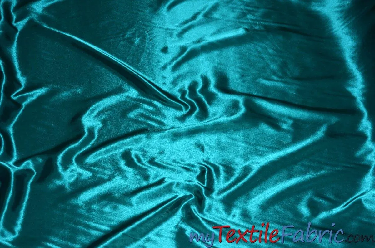 Stretch Charmeuse Satin Fabric | Soft Silky Satin Fabric | 96% Polyester 4% Spandex | Multiple Colors | Wholesale Bolt |
