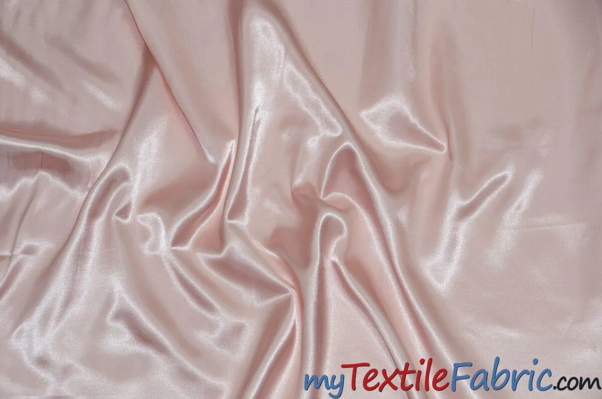 Stretch Charmeuse Satin Fabric | Soft Silky Satin Fabric | 96% Polyester 4% Spandex | Multiple Colors | Wholesale Bolt |