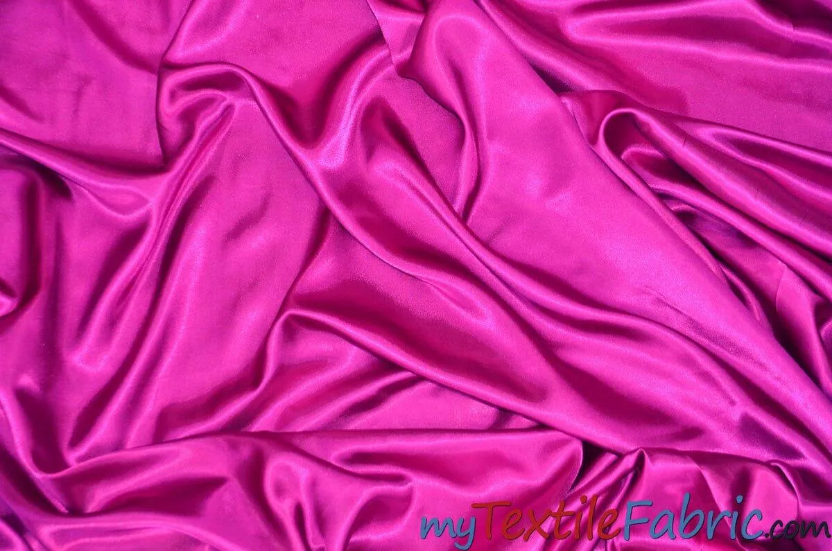 Stretch Charmeuse Satin Fabric | Soft Silky Satin Fabric | 96% Polyester 4% Spandex | Multiple Colors | Wholesale Bolt |