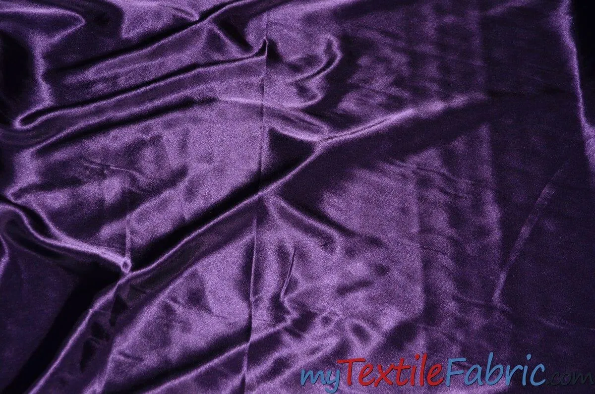 Stretch Charmeuse Satin Fabric | Soft Silky Satin Fabric | 96% Polyester 4% Spandex | Multiple Colors | Wholesale Bolt |