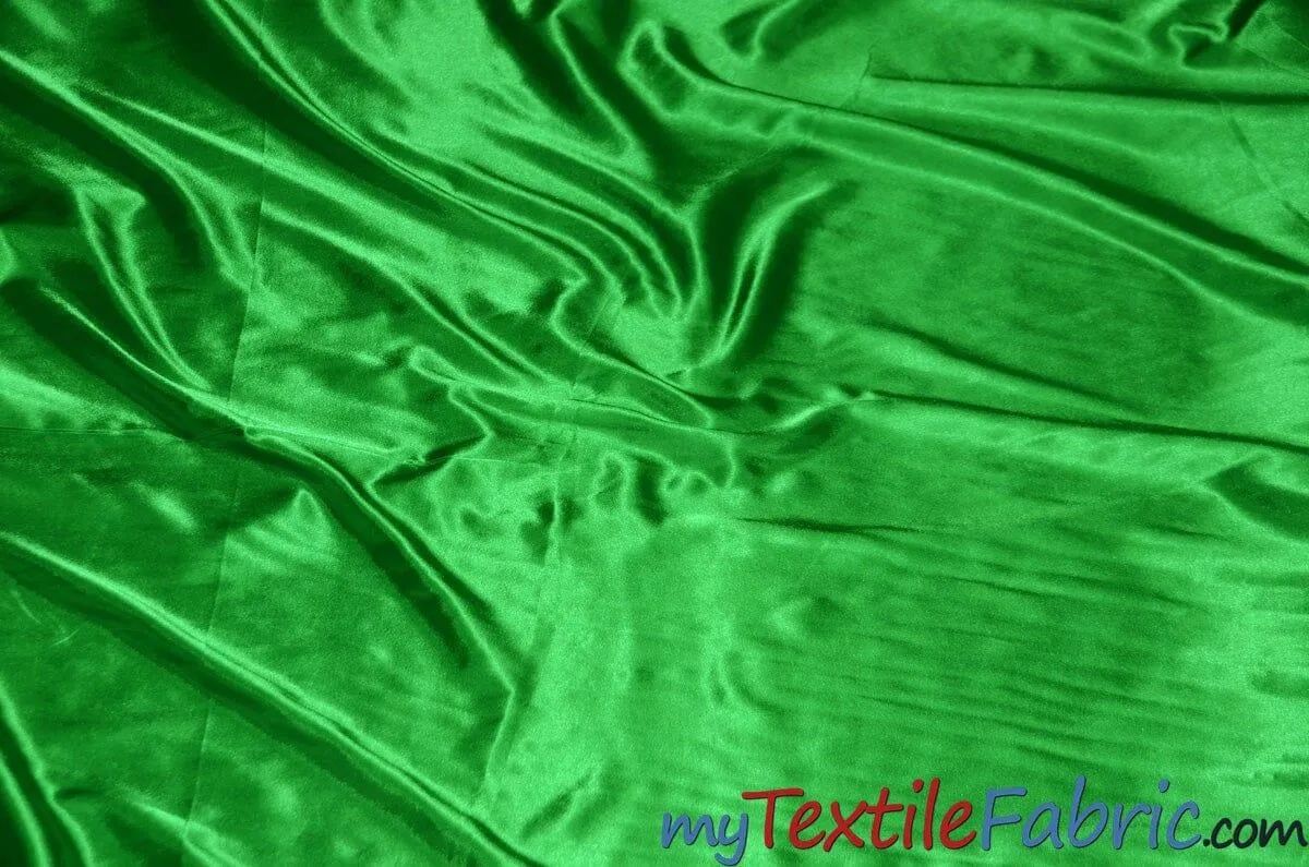 Stretch Charmeuse Satin Fabric | Soft Silky Satin Fabric | 96% Polyester 4% Spandex | Multiple Colors | Wholesale Bolt |