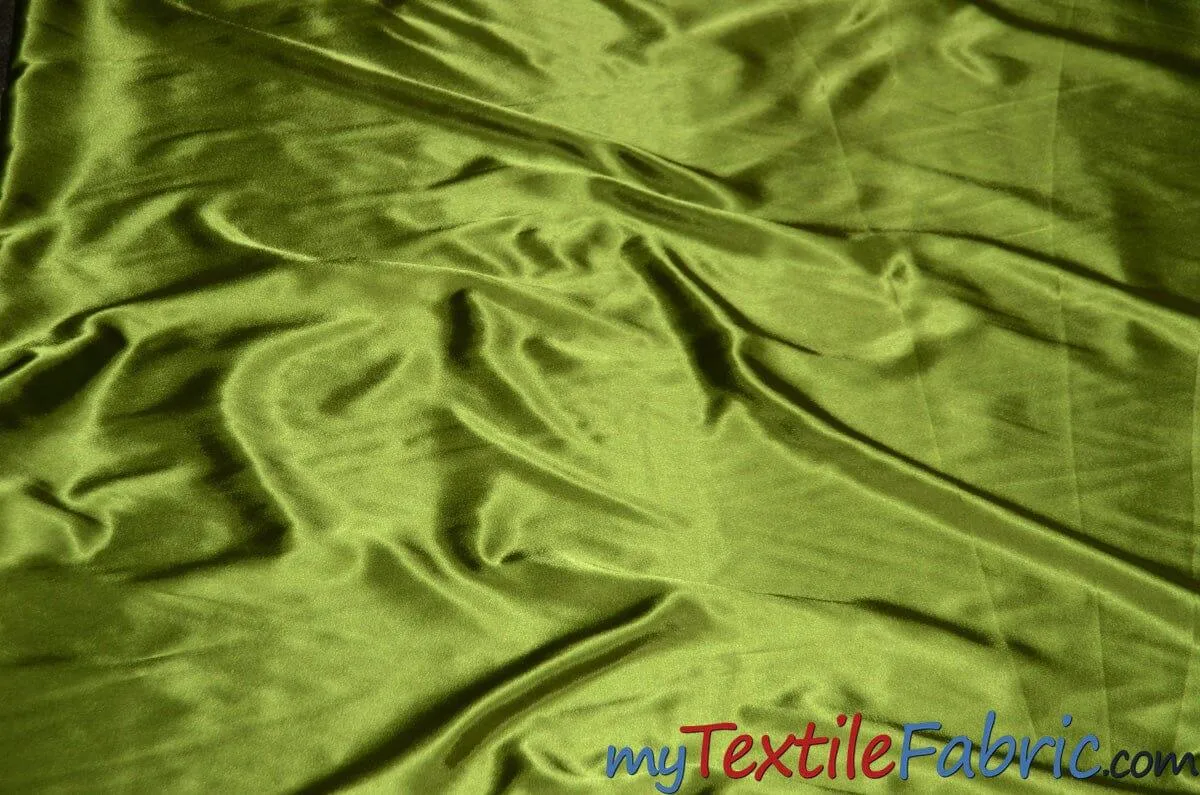 Stretch Charmeuse Satin Fabric | Soft Silky Satin Fabric | 96% Polyester 4% Spandex | Multiple Colors | Wholesale Bolt |