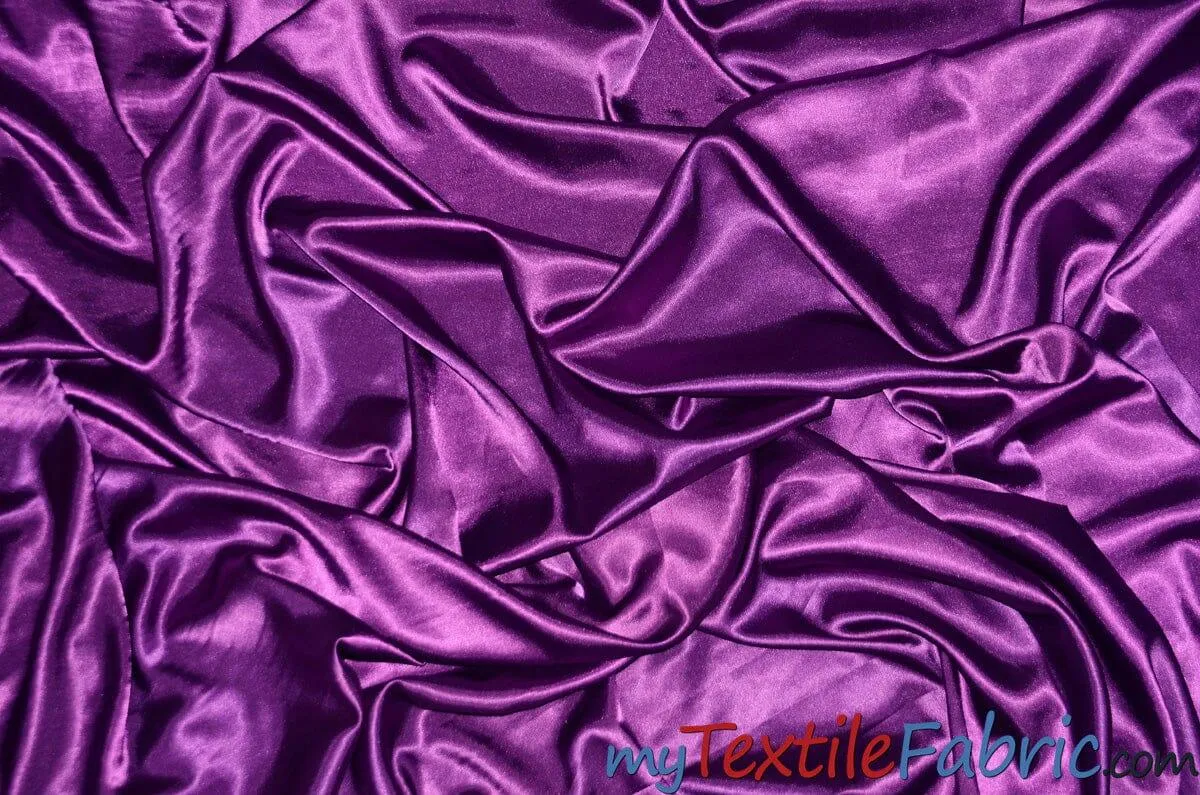 Stretch Charmeuse Satin Fabric | Soft Silky Satin Fabric | 96% Polyester 4% Spandex | Multiple Colors | Wholesale Bolt |