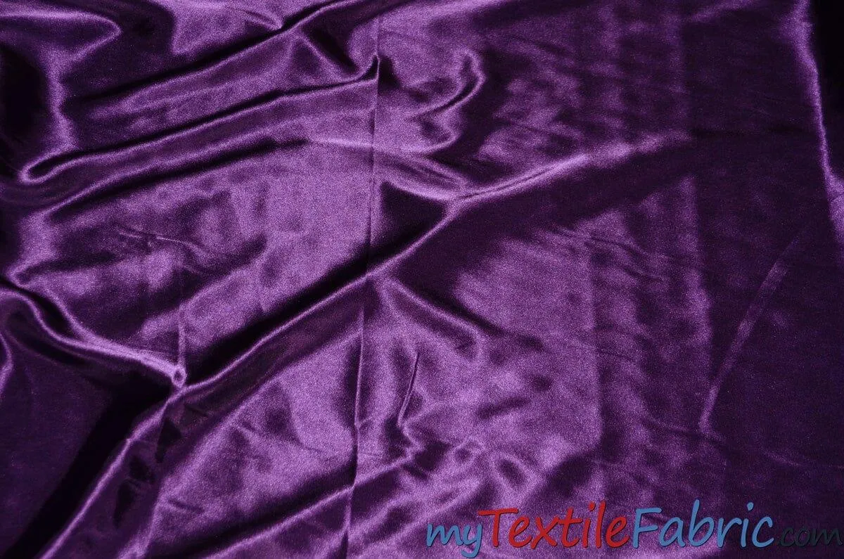 Stretch Charmeuse Satin Fabric | Soft Silky Satin Fabric | 96% Polyester 4% Spandex | Multiple Colors | Wholesale Bolt |