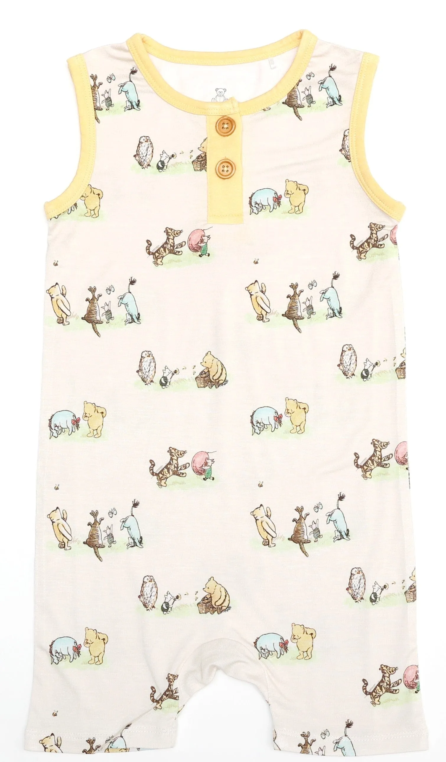 Sweet Summer Vintage Pooh - Bamboo Baby Tank Romper