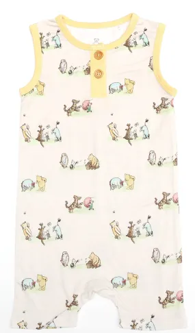 Sweet Summer Vintage Pooh - Bamboo Baby Tank Romper