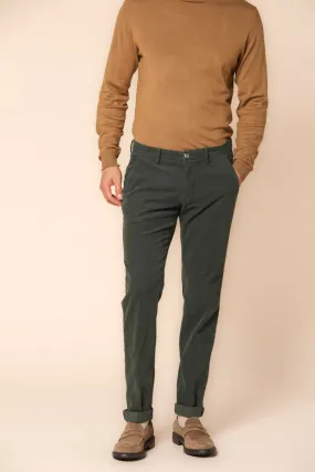 Torino men's chino pants in velvet 1500 striped slim fit ①