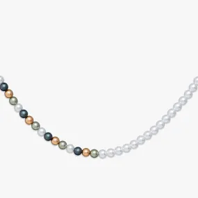 Tri-Color Pearl Necklace