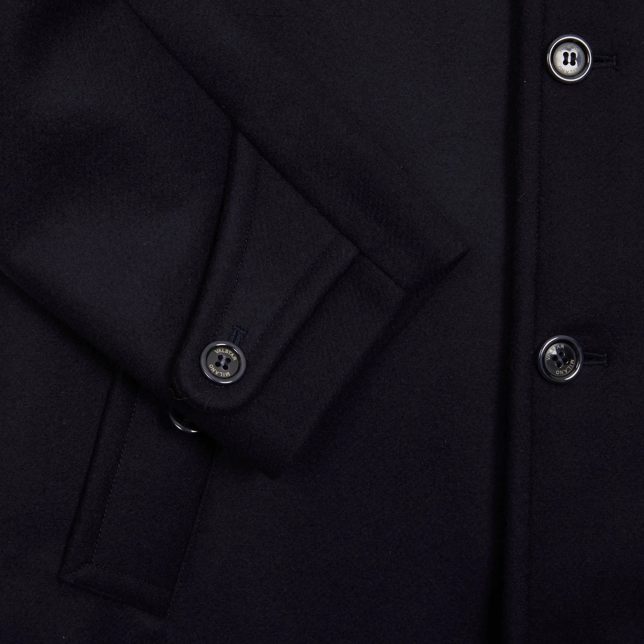 Valstar Wool Felt Overcoat in Navy