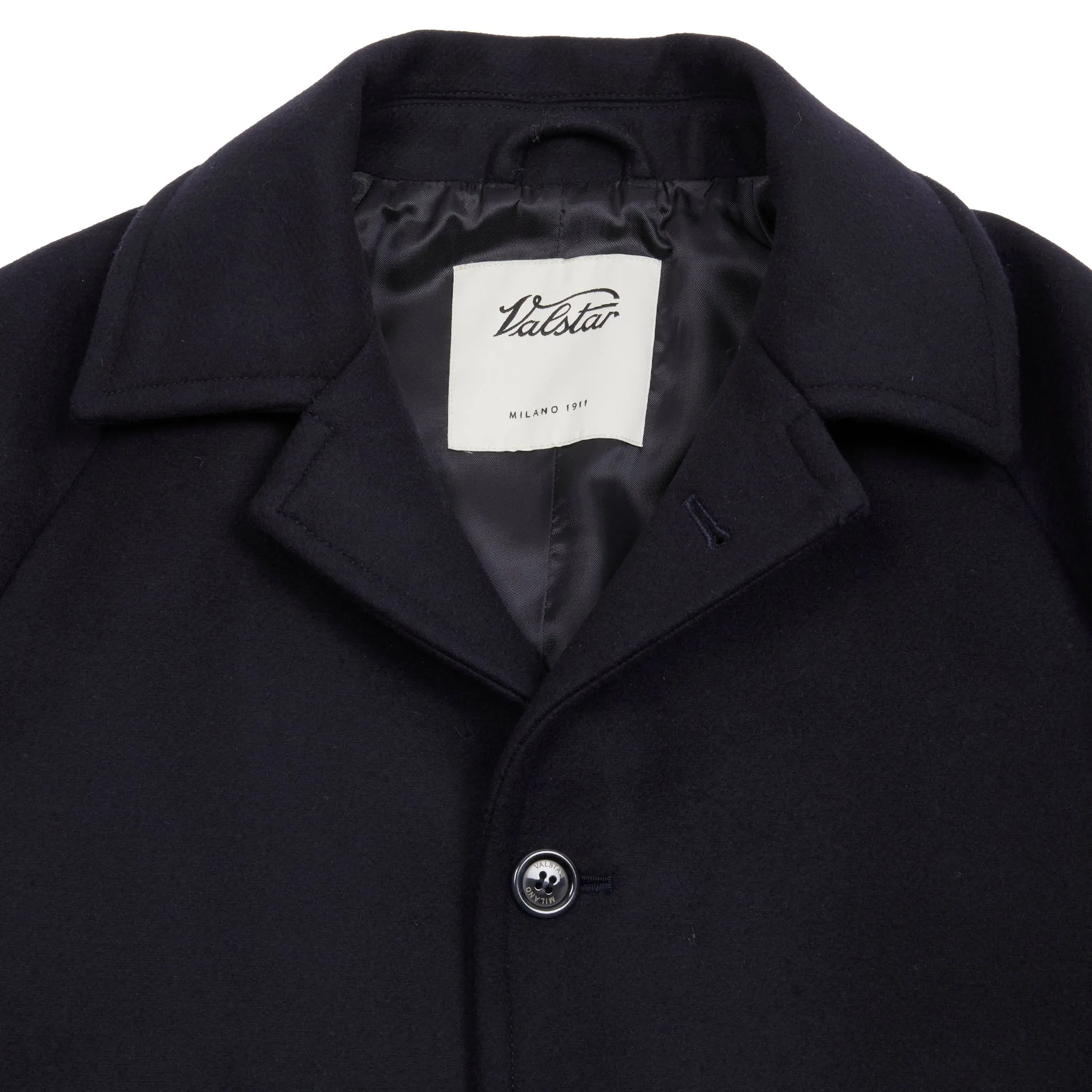 Valstar Wool Felt Overcoat in Navy