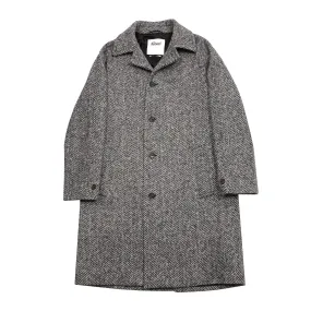 Valstar Wool Overcoat in Grey Herringbone
