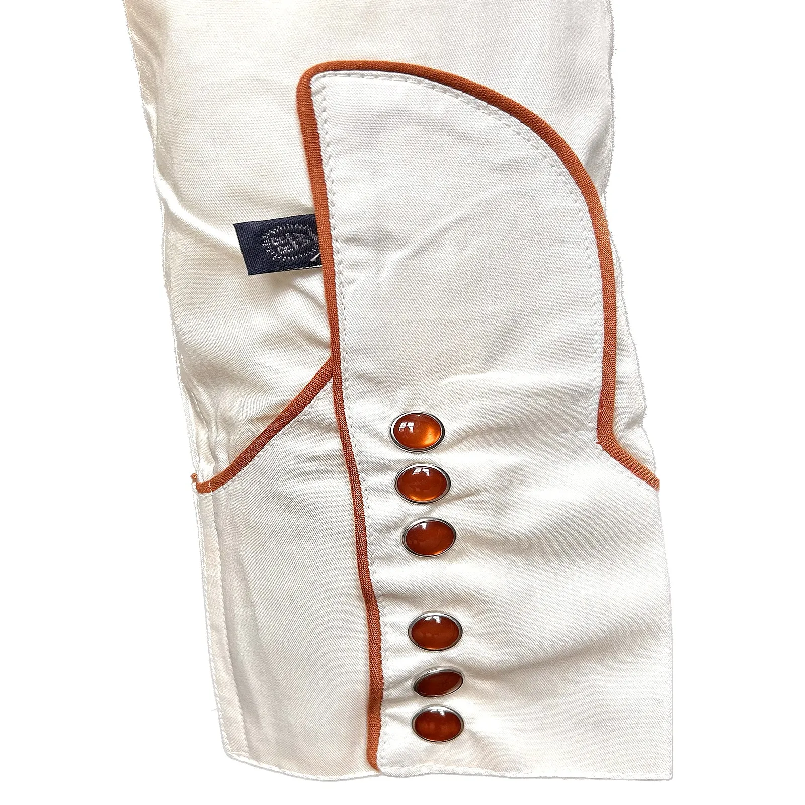 Women's Ivory Vintage Rider Western Embroidery